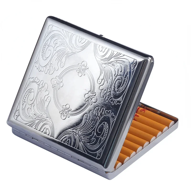 Smoking & Vaping Accessories - Scatola per sigarette in metallo, acciaio